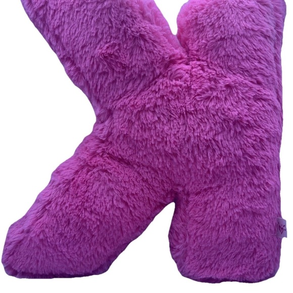 Emoji Plush Letter K Pillow - soft and never used! Pink furry Justice decor - Picture 2 of 2